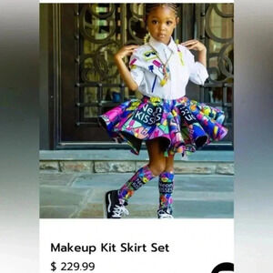 Neon Kisses makeup kit skirt